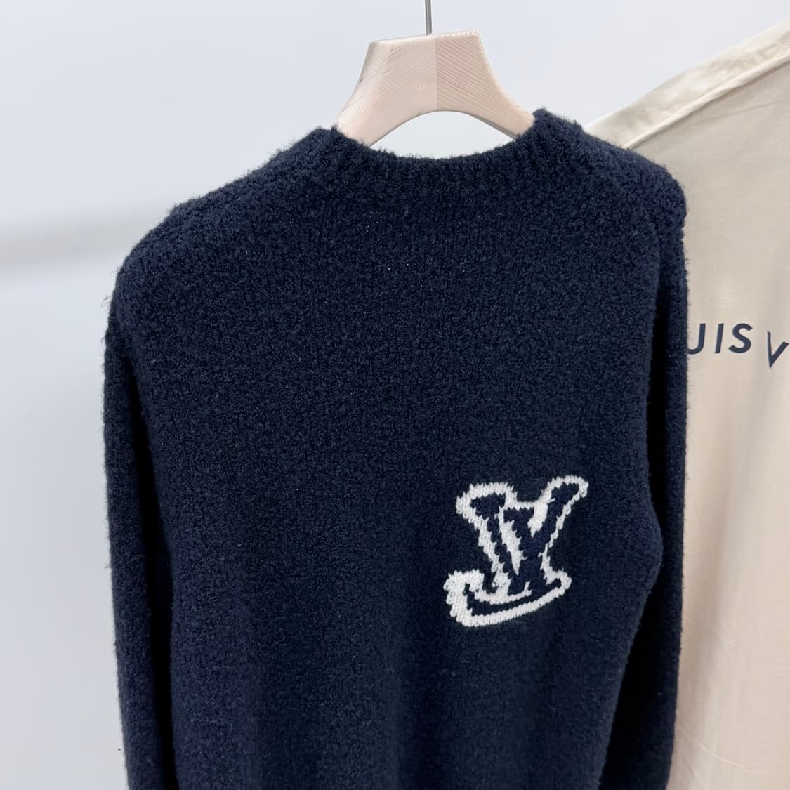 [S+급/2XL] 루이비통 LV 인타르시아 크루넥 니트 네이비 상품이미지6