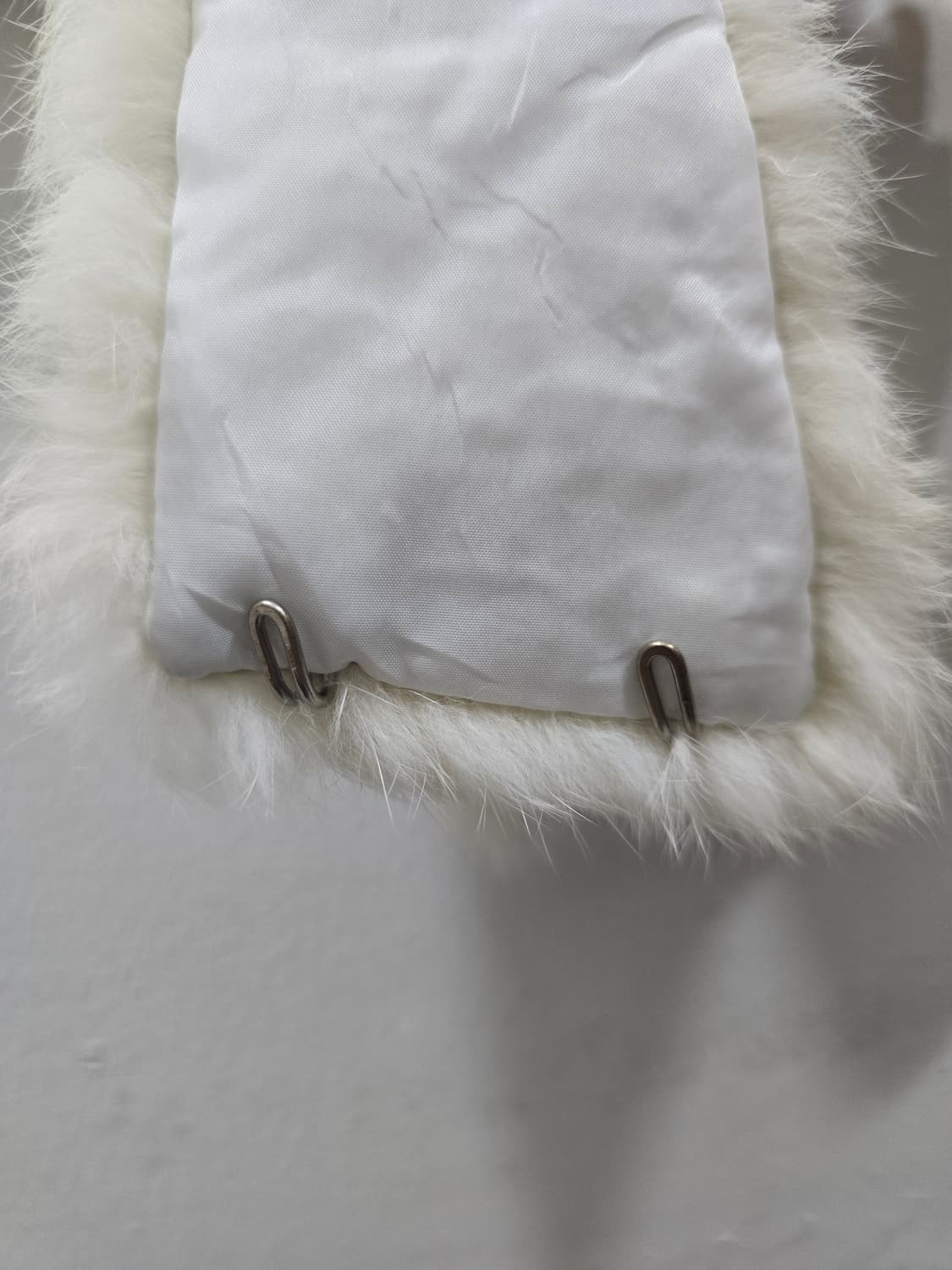 화이트 목도리 리얼퍼 넥워머 상품이미지3