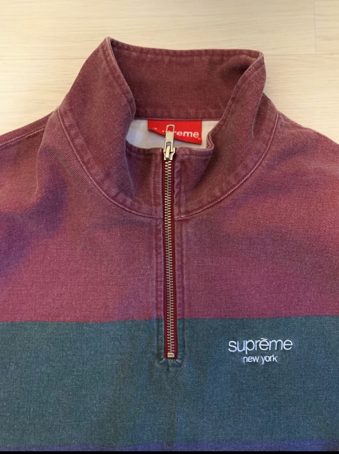 슈프림(SUPREME) 프린트 스트라이프 하프 집업 상품이미지2