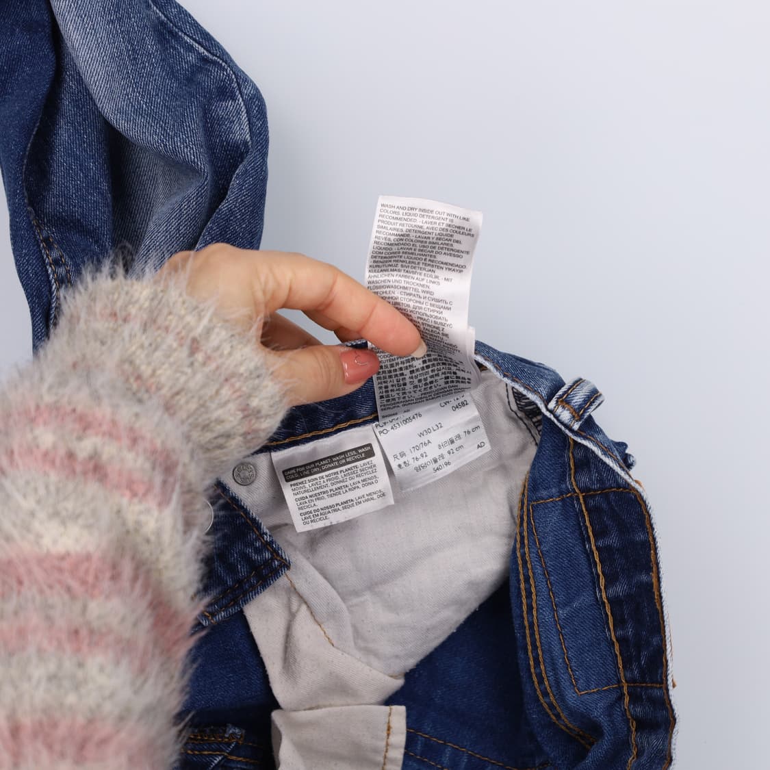 [W30 L32] 리바이스 511 워싱 데님 팬츠 1222J 상품이미지7