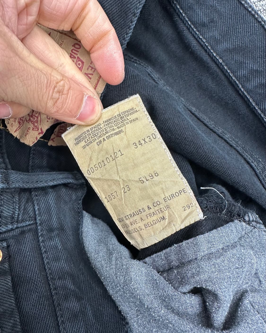 (허단42)90'S 리바이스 SPAIN 워싱블랙-M1708 상품이미지4