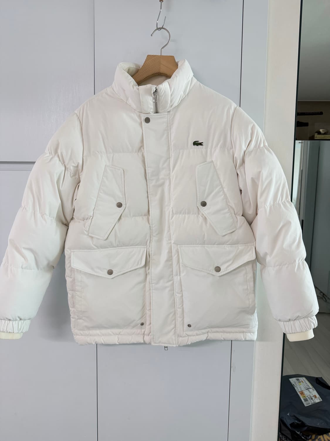 라코스테 패딩 화이트 M 상품이미지1