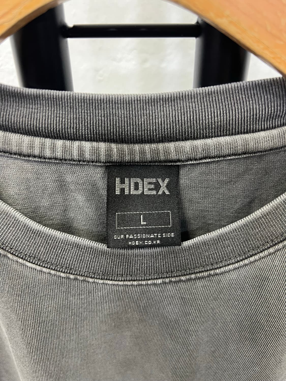 정품) HDEX 에이치덱스 워싱 오버핏 반팔 티셔츠 L 상품이미지6