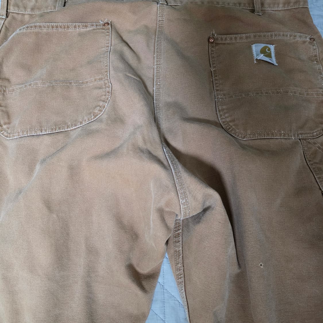 [40] 70s 빈티지 칼하트 구형 더블니 워크팬츠 탄 베이지 상품이미지6