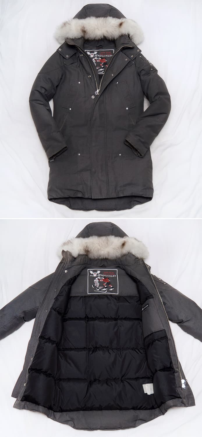 무스너클 스틸링 그레이 화이트 폭스퍼 다운 롱패딩 (XS / 90-95) 상품이미지2