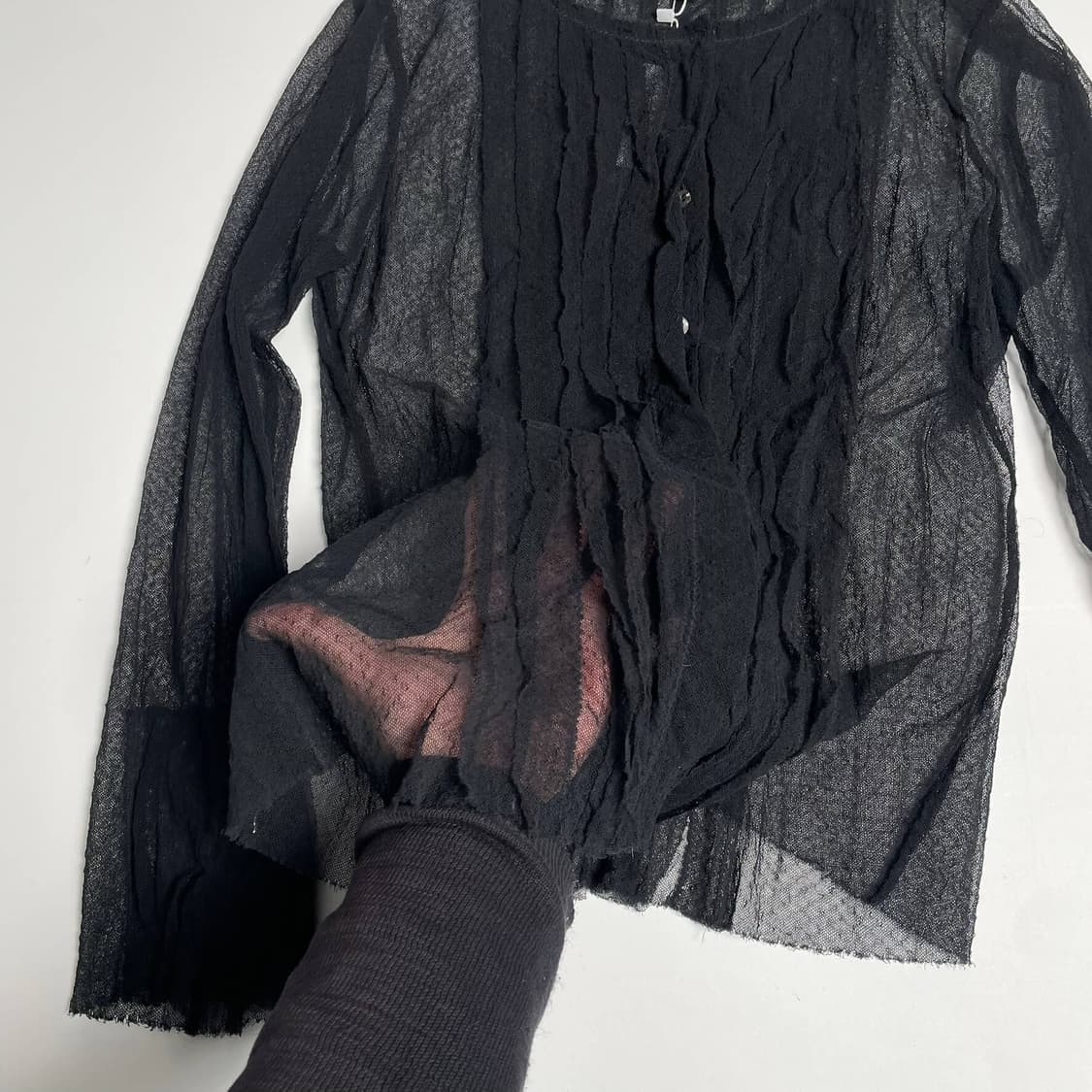 Krizia 시스루 코튼 가디건 (italy)   상품이미지5