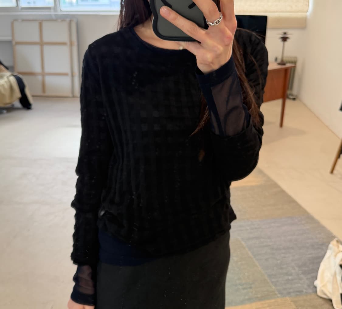 Y’s  Mesh Long Sleeve Top 상품이미지1