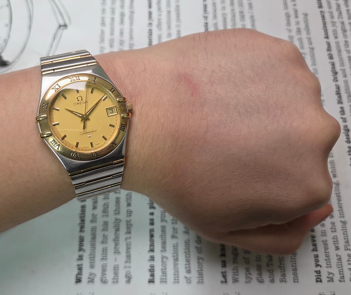 오메가 컨스틸레이션 18K콤비 풀바 쿼츠 상품이미지8