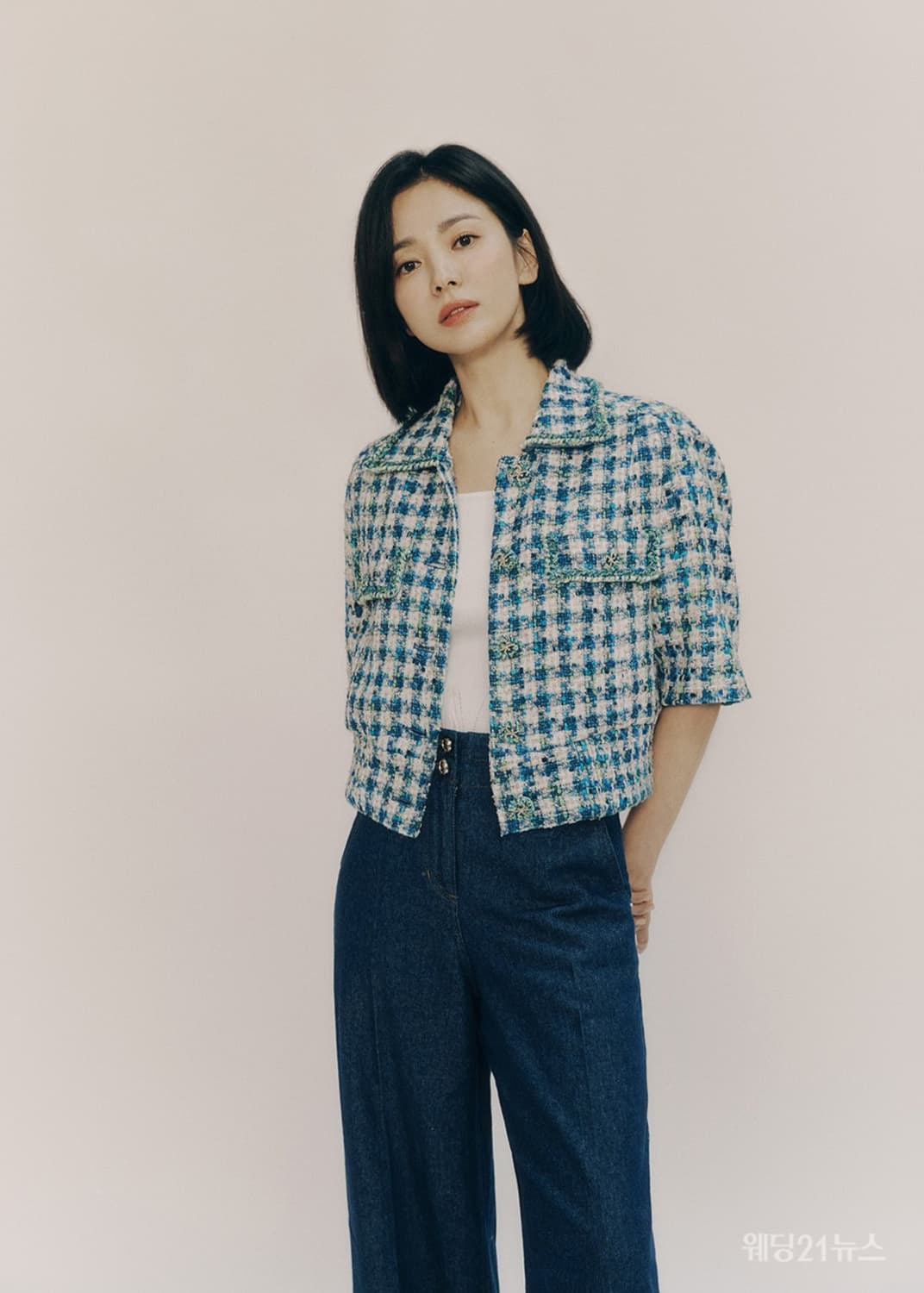 미샤 송혜교 하프슬리브 트위드 자켓 상품이미지2