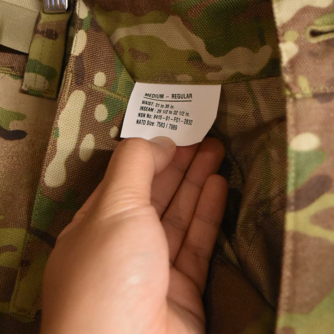 미군 오리지널 멀티캠 컴뱃팬츠 FR MR 상품이미지6
