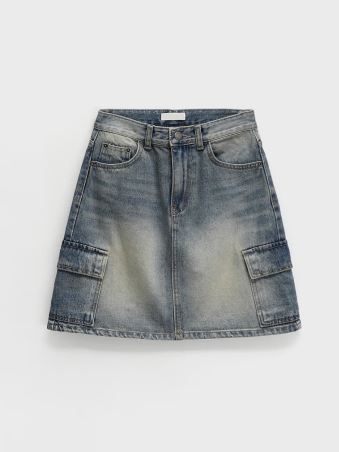 블랙업 이파 데님 카고 미디스커트 상품이미지2