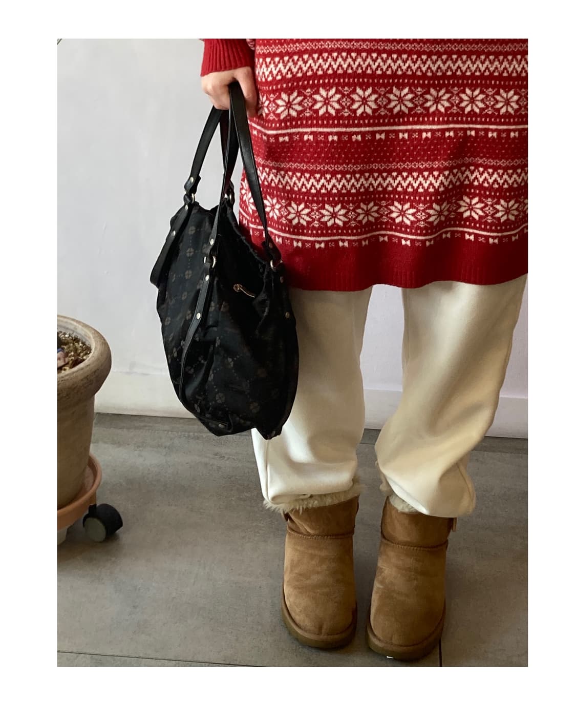 일본빈티지) 클로버 토트 숄더백 상품이미지5