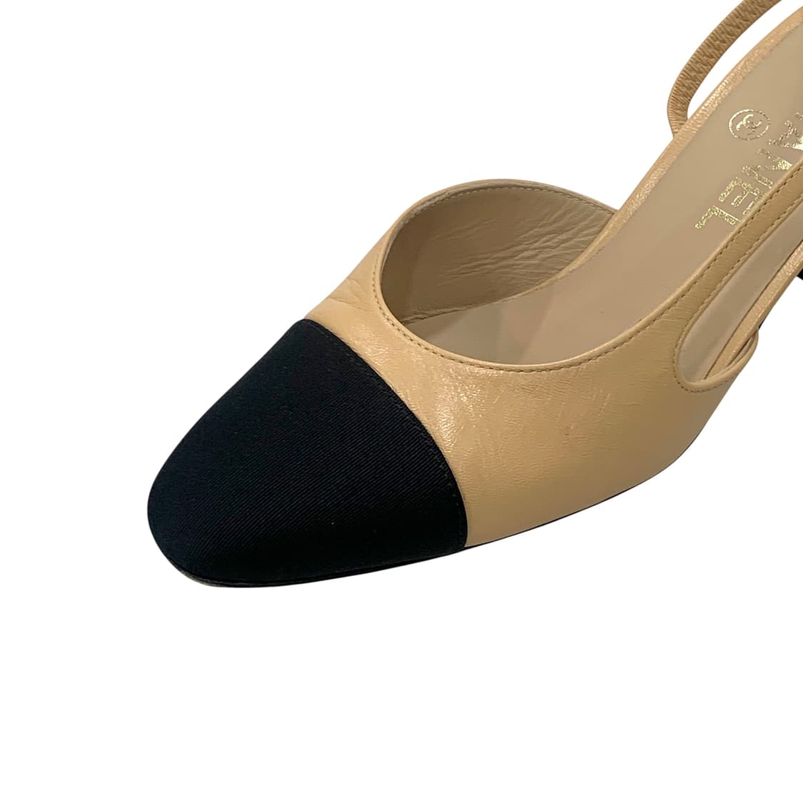 샤넬 클래식 투톤 고트스킨 슬링백 미들힐 펌프스구두 상품이미지10