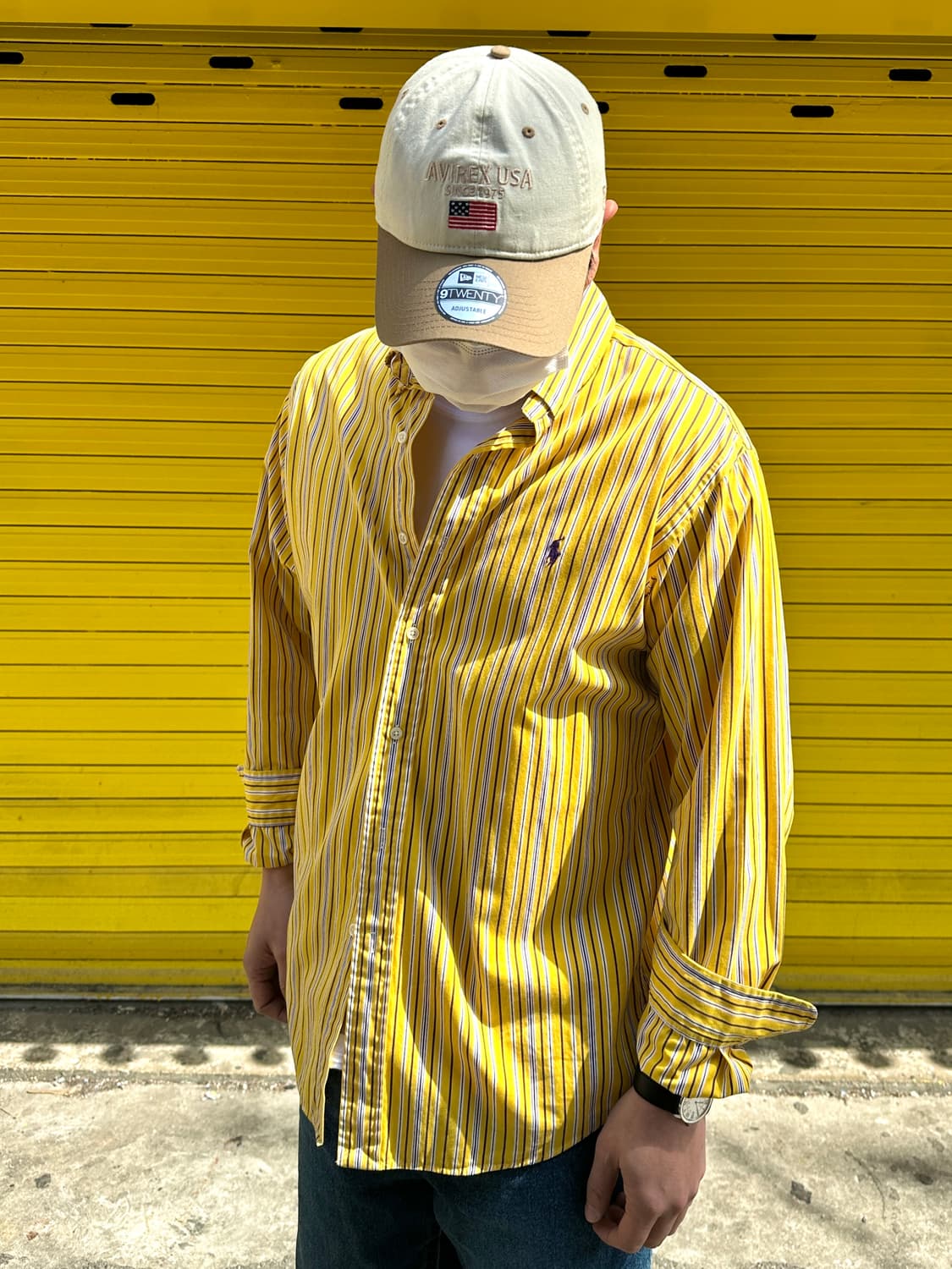 폴로 랄프로렌 옐로우 스트라이프 셔츠 커스텀핏 상품이미지2