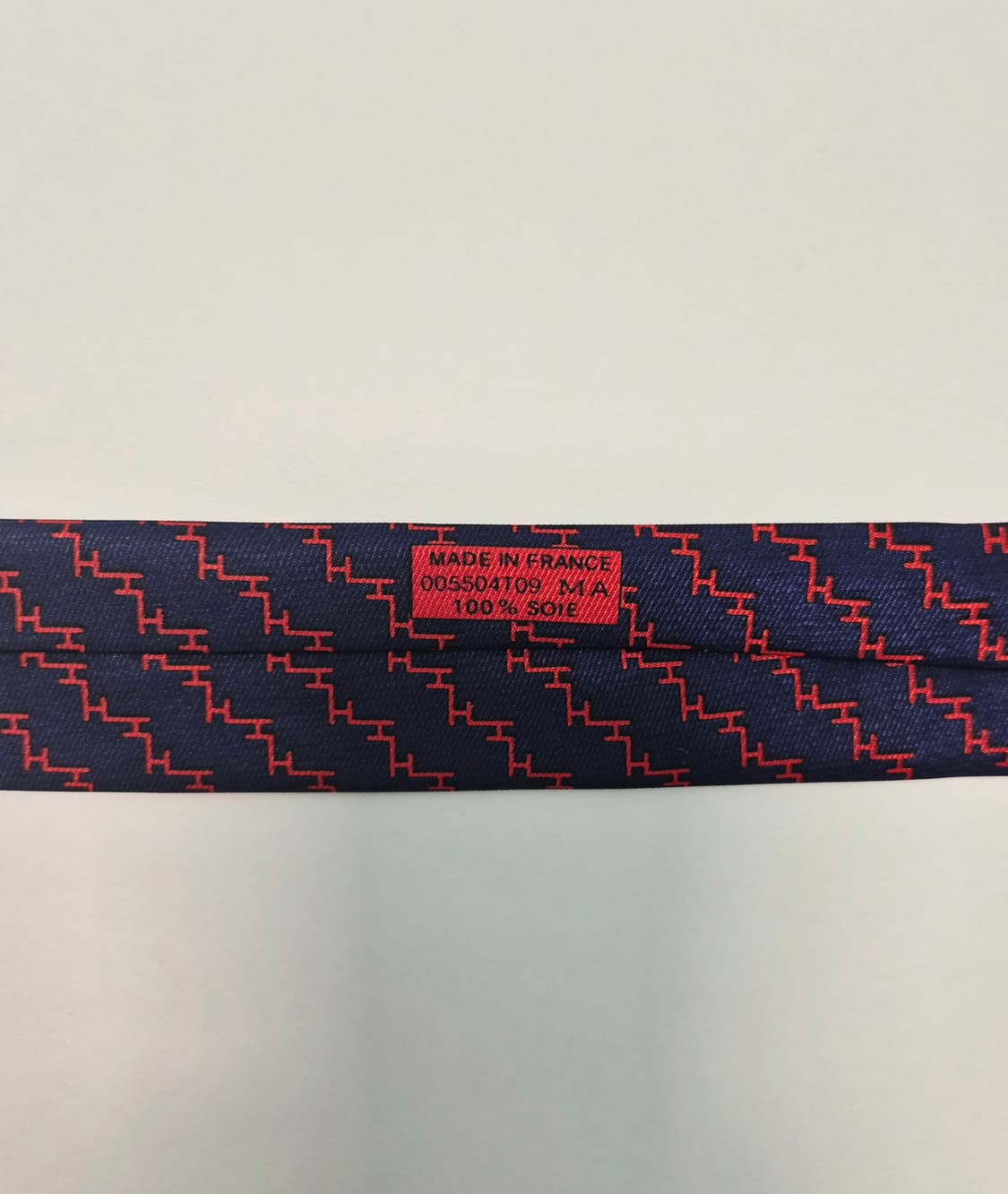 에르메스 실크 네이비 넥타이 (새상품급) 상품이미지5