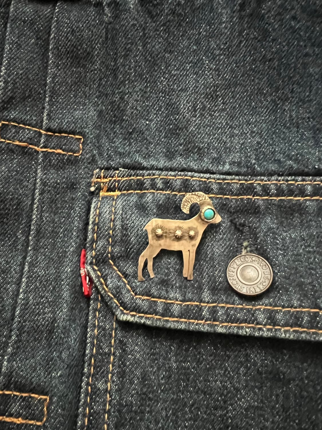 네이티브 아메리칸 쥬얼리 실버 925 핀벳지 브로치 상품이미지1