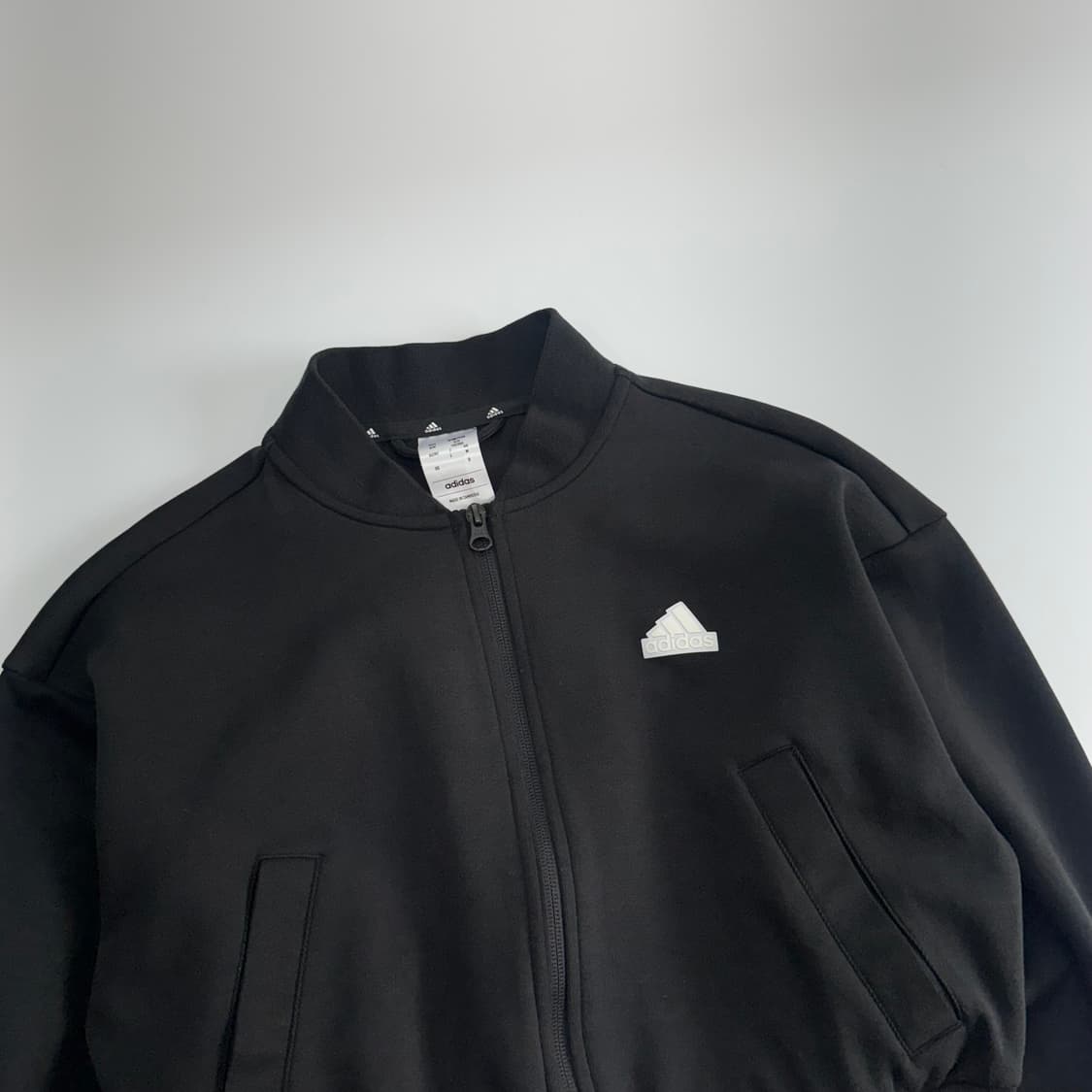 Adidas 아디다스 삼각로고 백 트랙탑 블랙 집업 상품이미지4