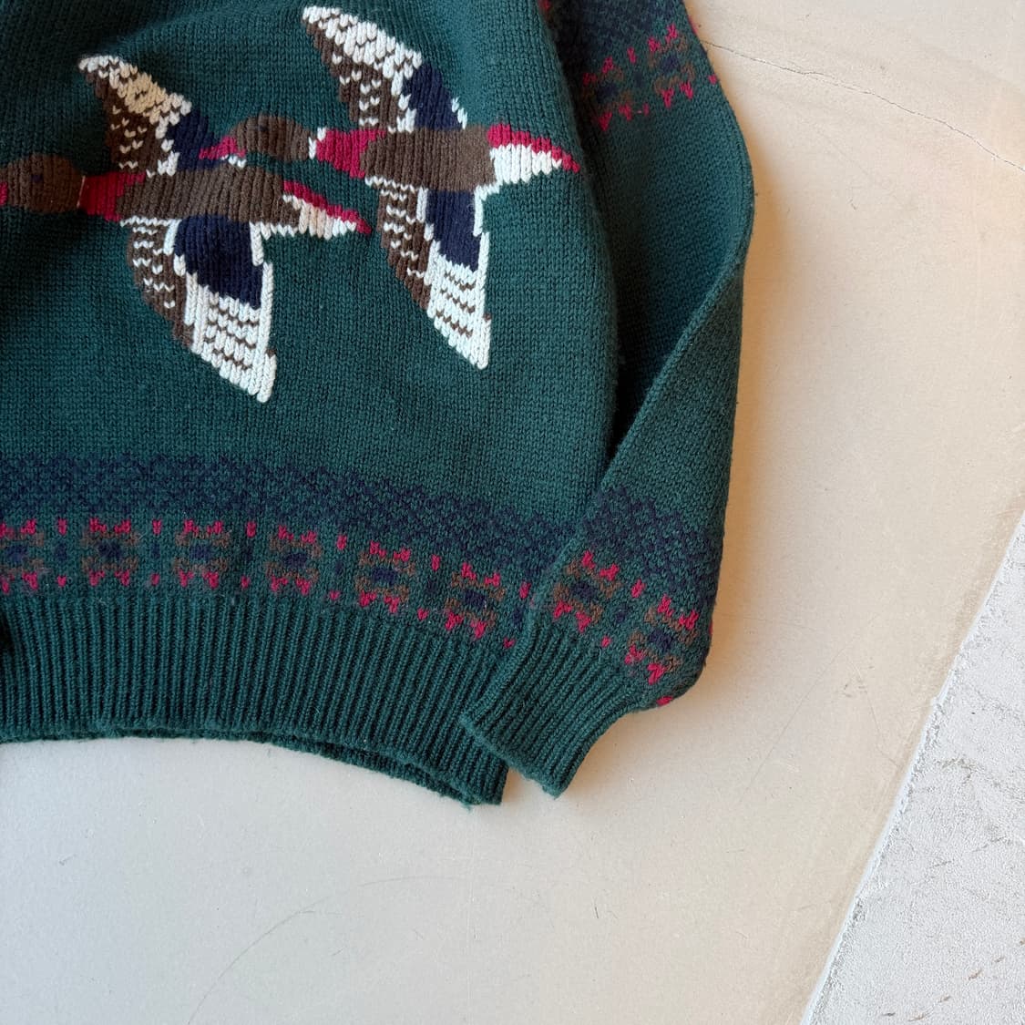 vtg 천둥오리 울 니트 스웨터 상품이미지3