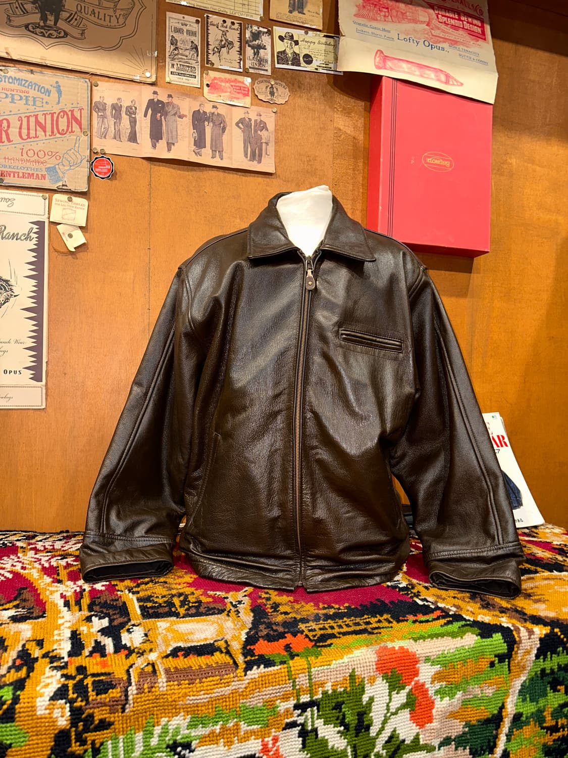 ( XL-2XL ) 가죽자켓 레더자켓 워크웨어 아메카지 빈티지가죽 상품이미지1