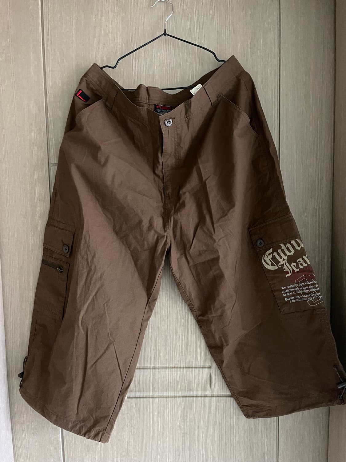 Fubu 20s 브라운 펑크락 카고 버뮤다 팬츠 상품이미지1