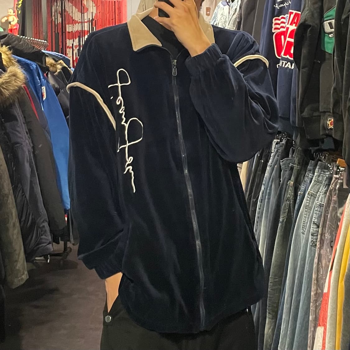 [IM] Sean John 션존 네이비 벨벳 져지 상품이미지5