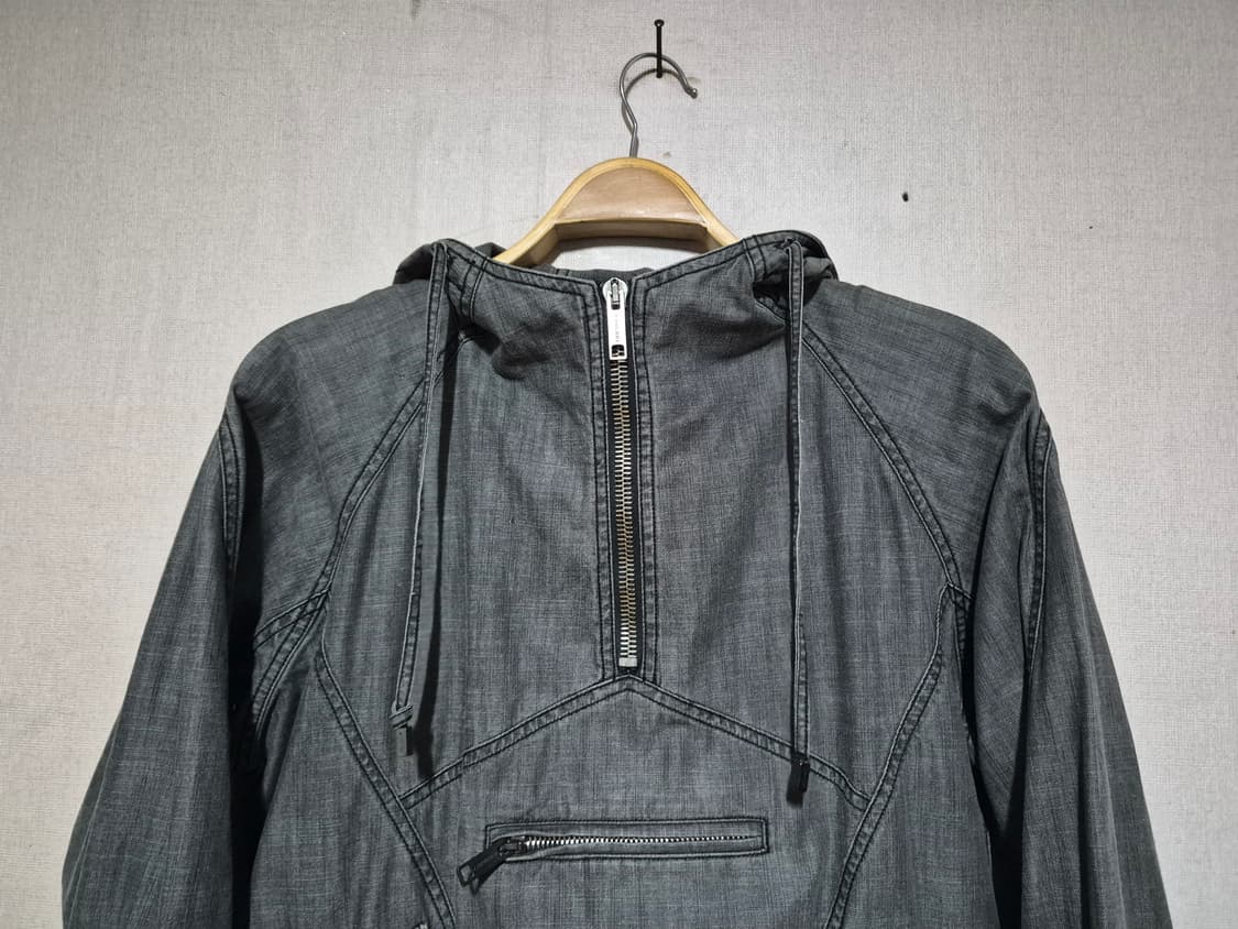 BURBERRY 버버리 데님 후드 하프집업 uk14(우리100) 상품이미지4