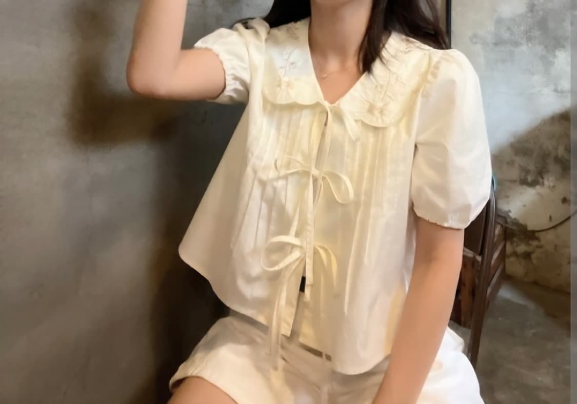 모메벤 블라우스 (빌리 하루나 착용) 상품이미지4