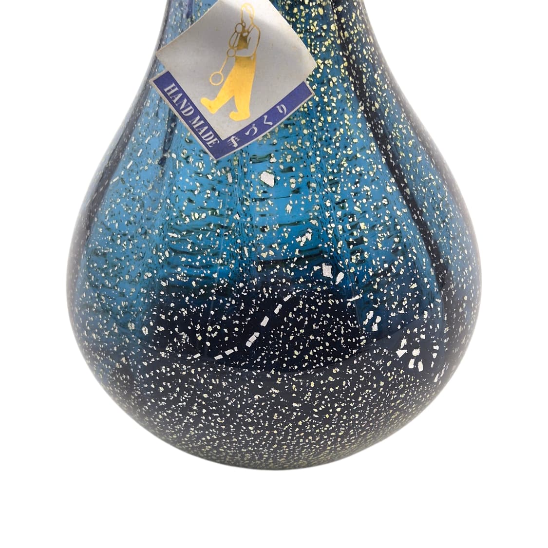 80s 카메이 아트글라스 은박 아쿠아 꽃병 상품이미지4