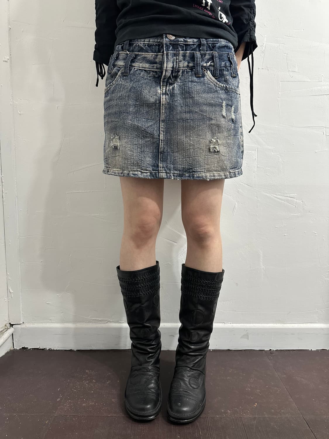 the bo’s jeans denim mini skirt 상품이미지4