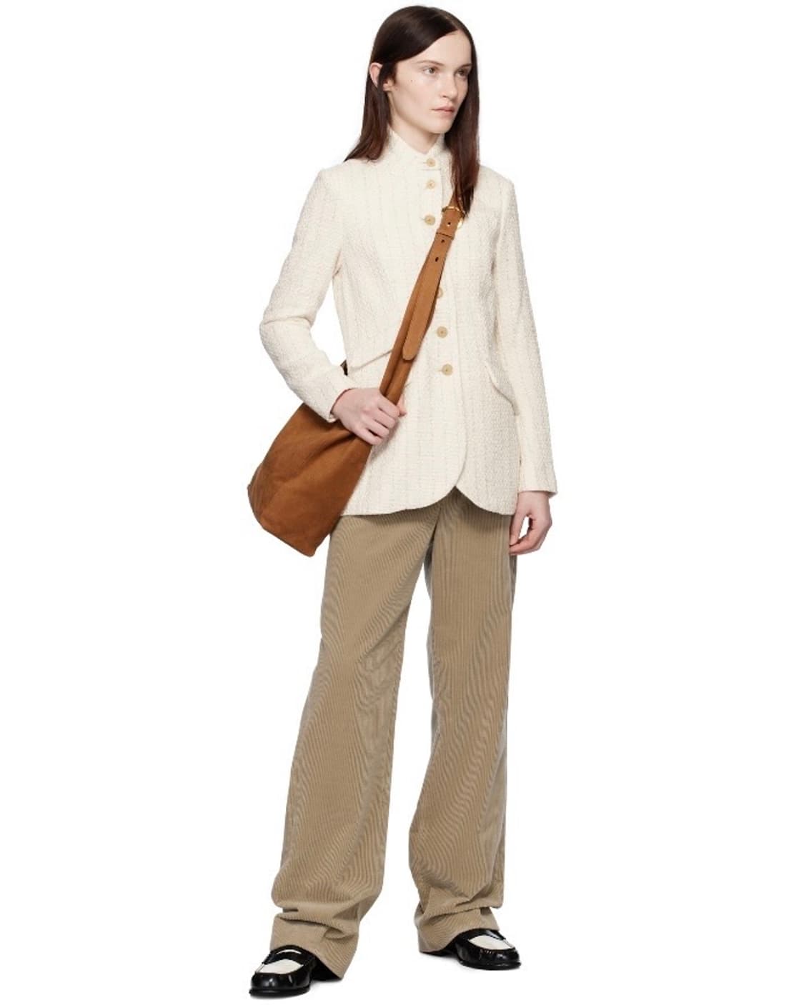 랙앤본 오프화이트 슬레이드 롱 트위드 블레이저 상품이미지4