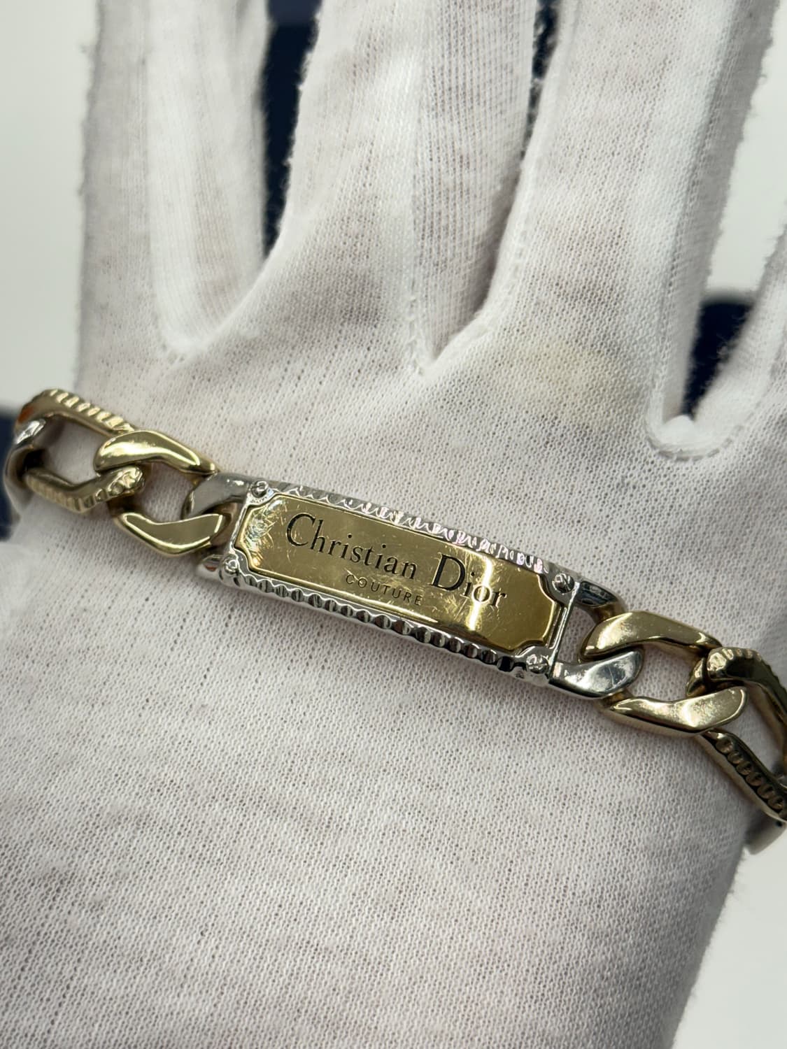[OS] 디올 꾸뛰르 로고 체인 팔찌 상품이미지2