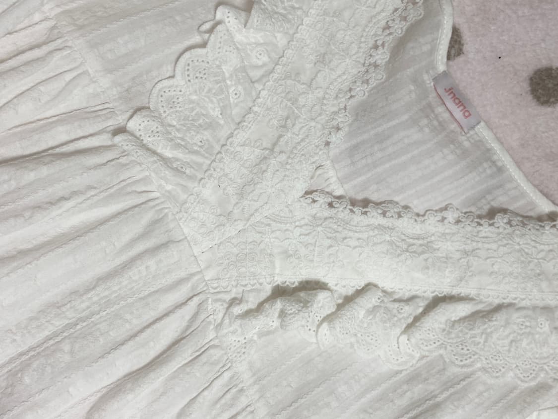 빈티지 화이트 레이스 블라우스 상품이미지2