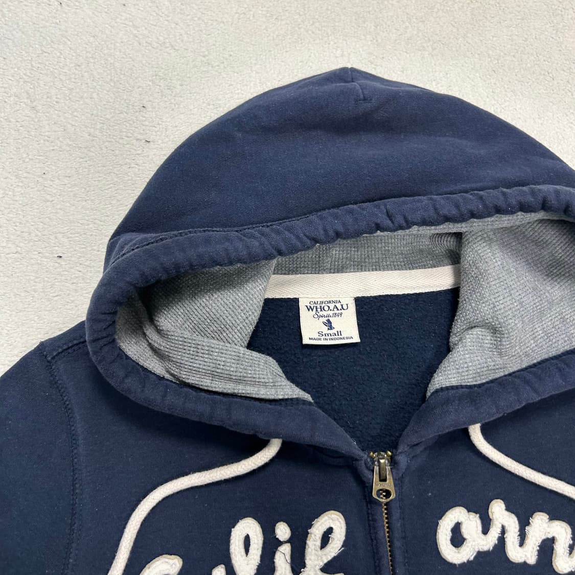WHO.A.U Navy Zip-up Hoodie 상품이미지5