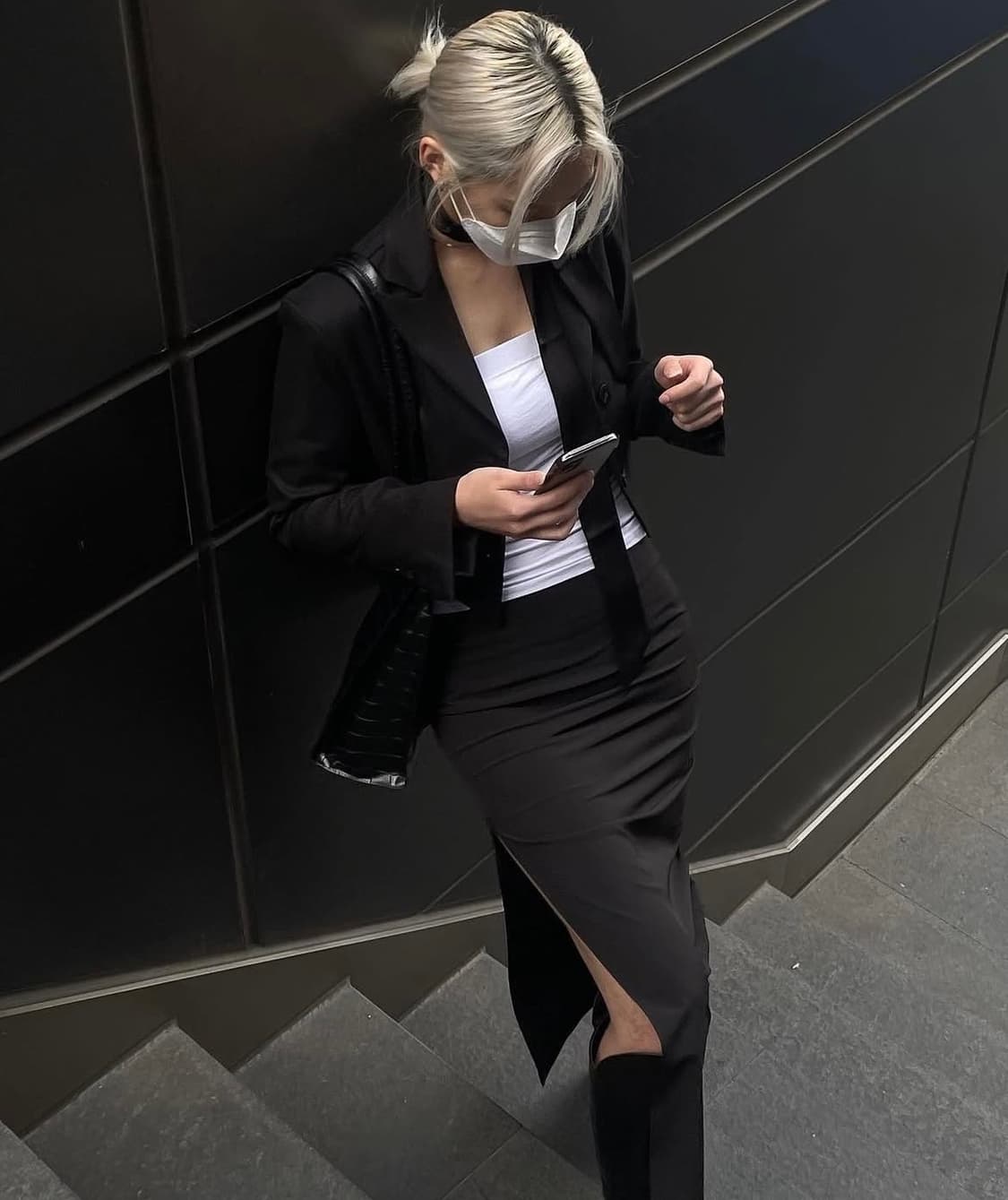 보헤미안서울 보헴서 슬릿 맥시 스커트 상품이미지2