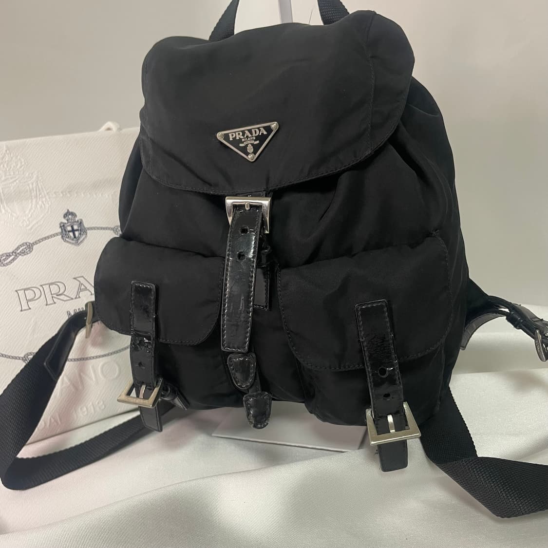 프라다 블랙 포코노 리나일론 백팩 상품이미지2