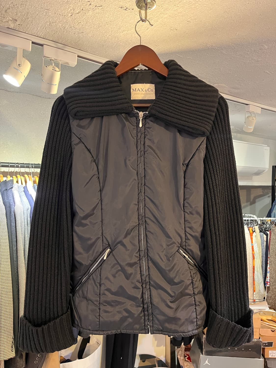 막스앤코 니트 슬리브 퀼팅 자켓 (38 / 이탈리아제) 상품이미지1