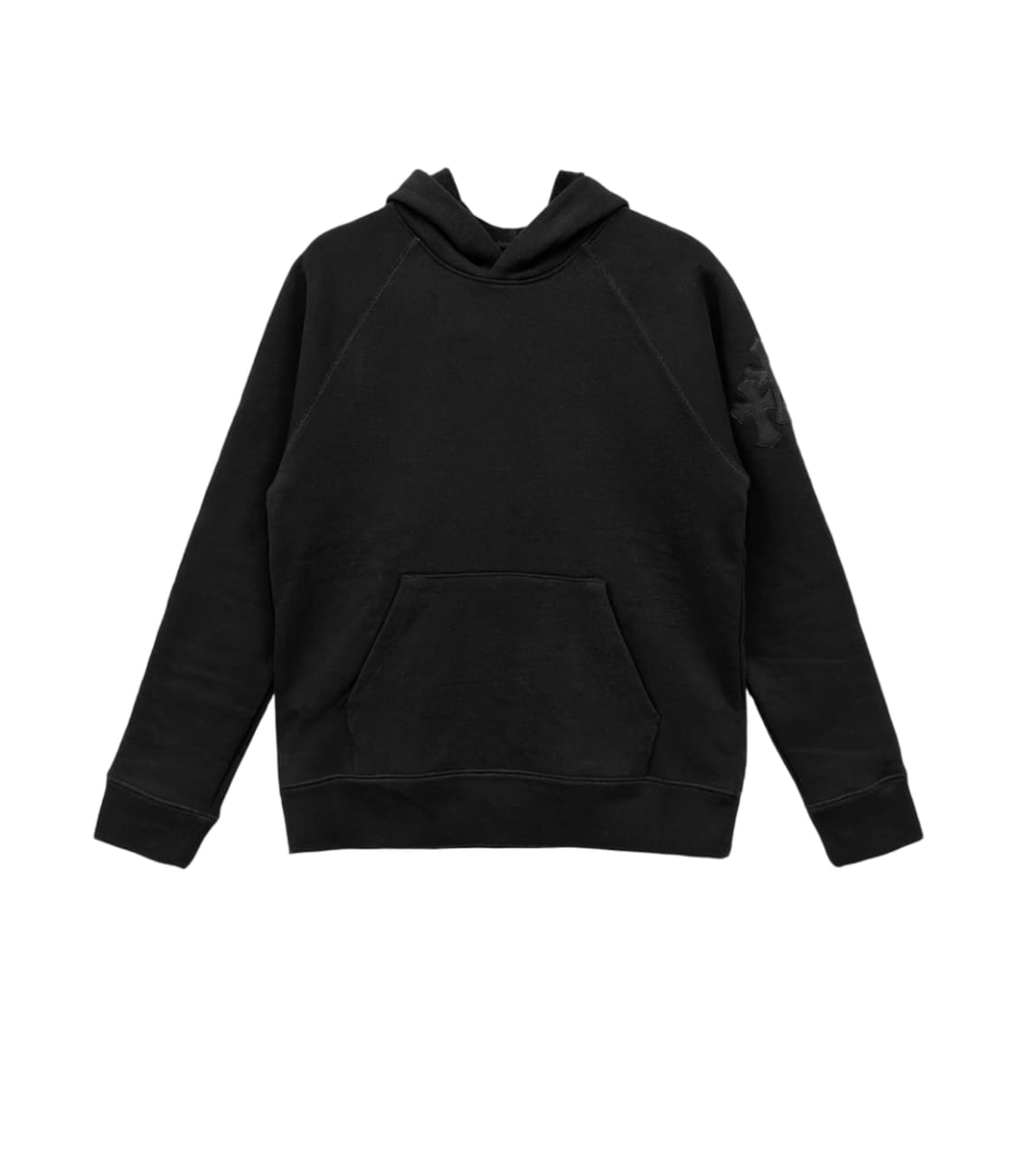 [XXL] 크롬하츠 레더패치 페이퍼잼 후드 블랙 상품이미지1