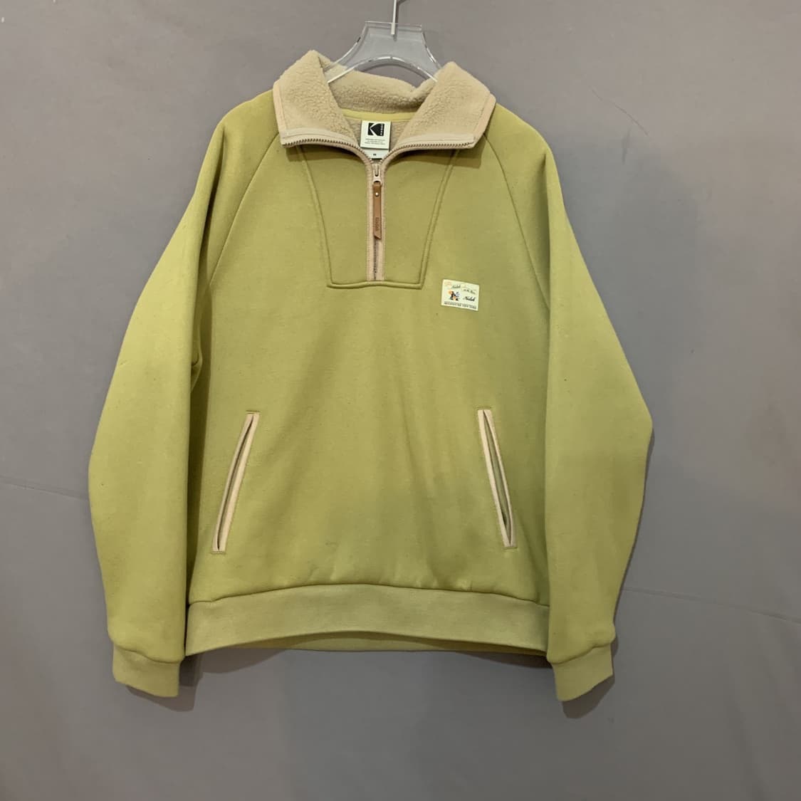 M KODAK 코닥어패럴 브라우니 라이트웜 반집업 기모 맨투맨 상품이미지2