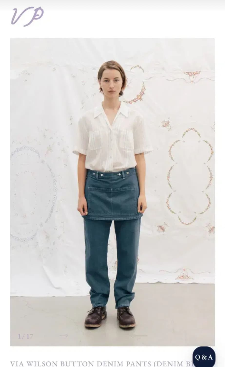 비아플레인 VIA WILSON BUTTON DENIM PANTS s사이즈 상품이미지3