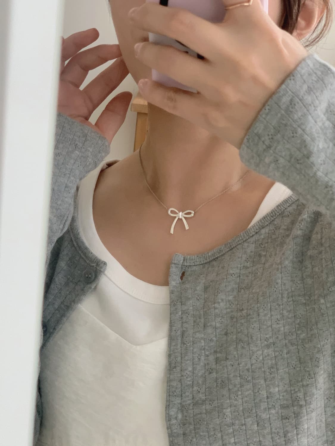 [ 티파니앤코 ]  티파니 신슬기 리본 라지 사이즈 목걸이 상품이미지3