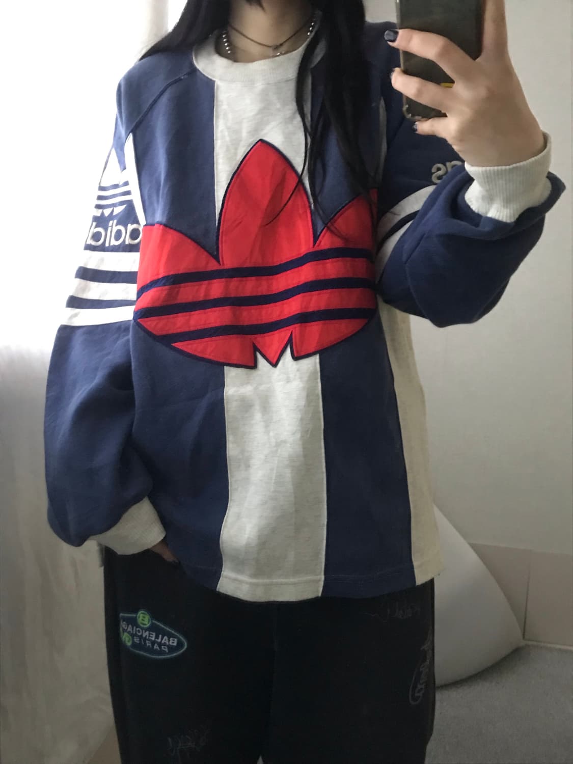 아디다스 올드스쿨 빅로고 맨투맨 상품이미지5