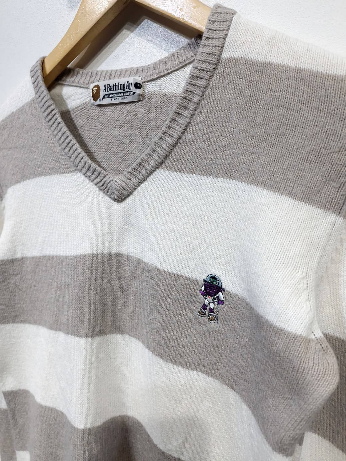 A Bathing Ape 베이프 코튼 브이넥 니트(S) 상품이미지3