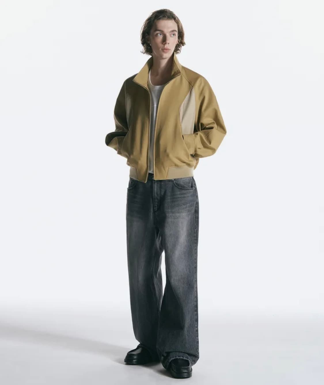 (새상품) 인사일런스 로우 웨이스트 와이드 팬츠 애쉬그레이 상품이미지3