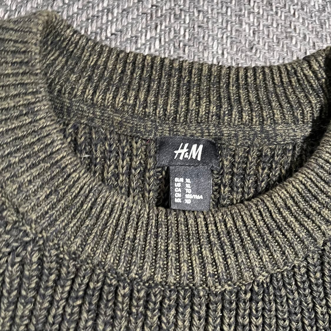 [110] HnM 에이치엔엠 코튼 니트 카키 상품이미지4