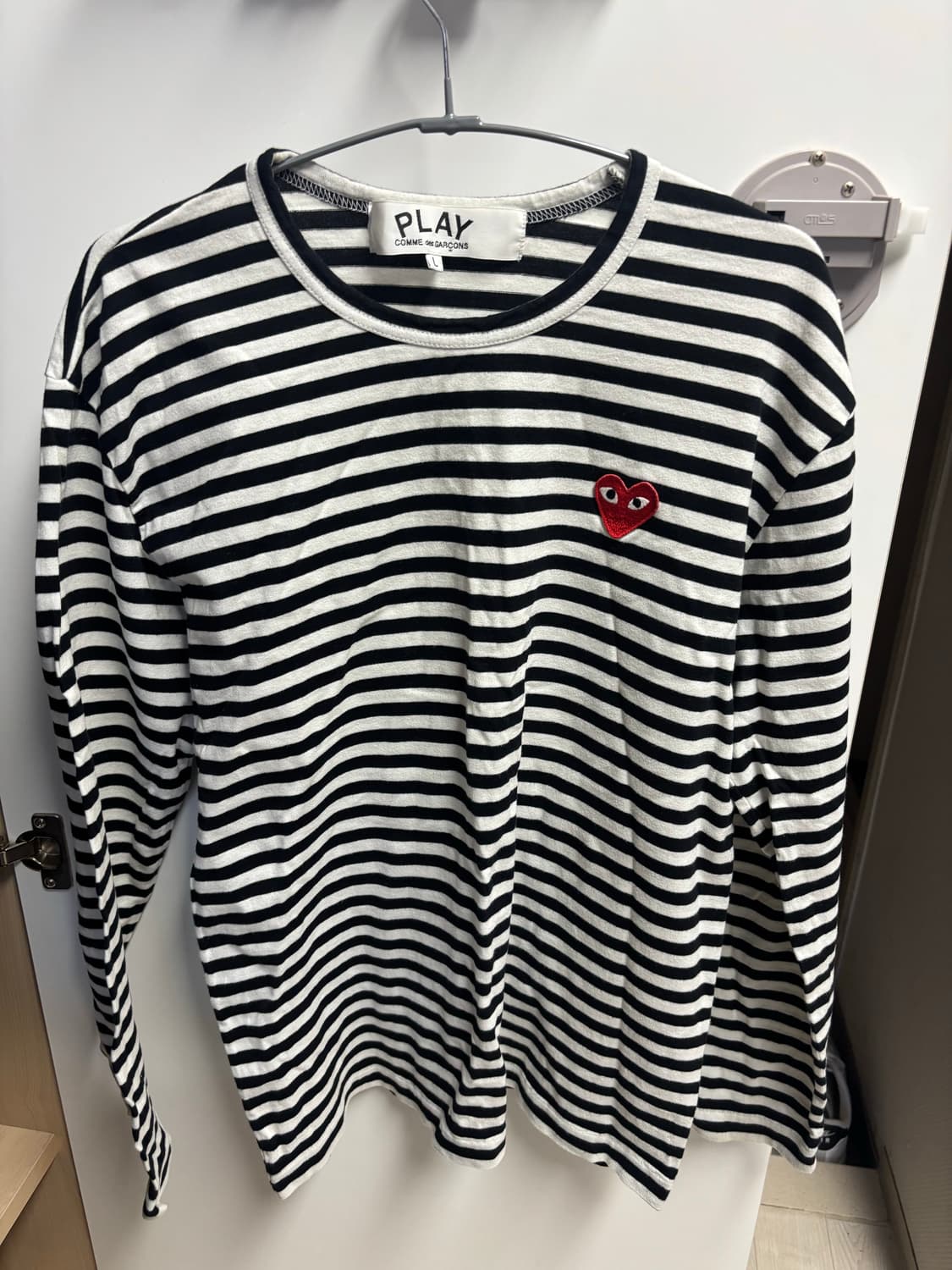 꼼데가르송 스트라이프티 블랙 L 상품이미지1