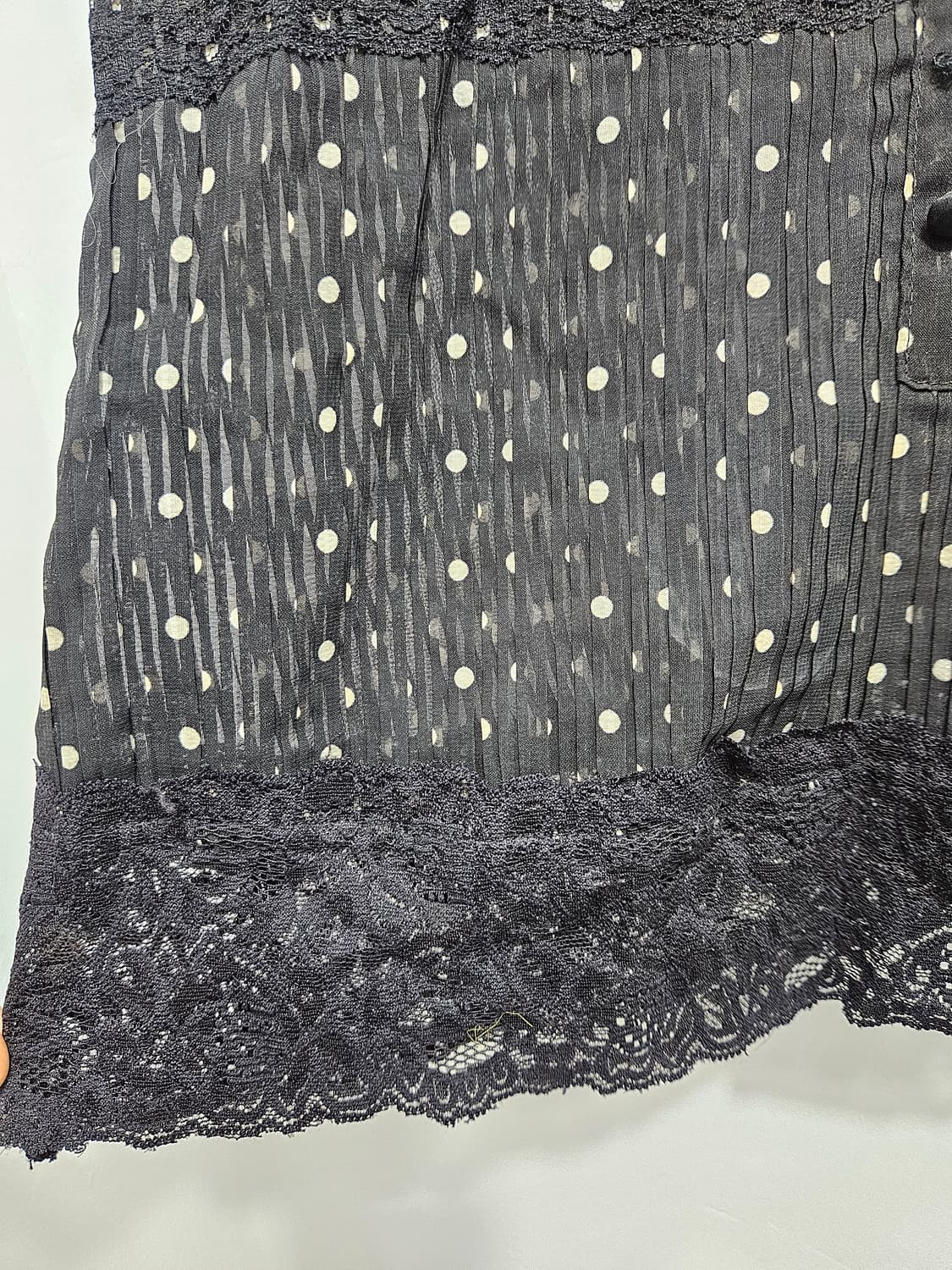 블랙 도트 슬리브리스 탑 상품이미지6