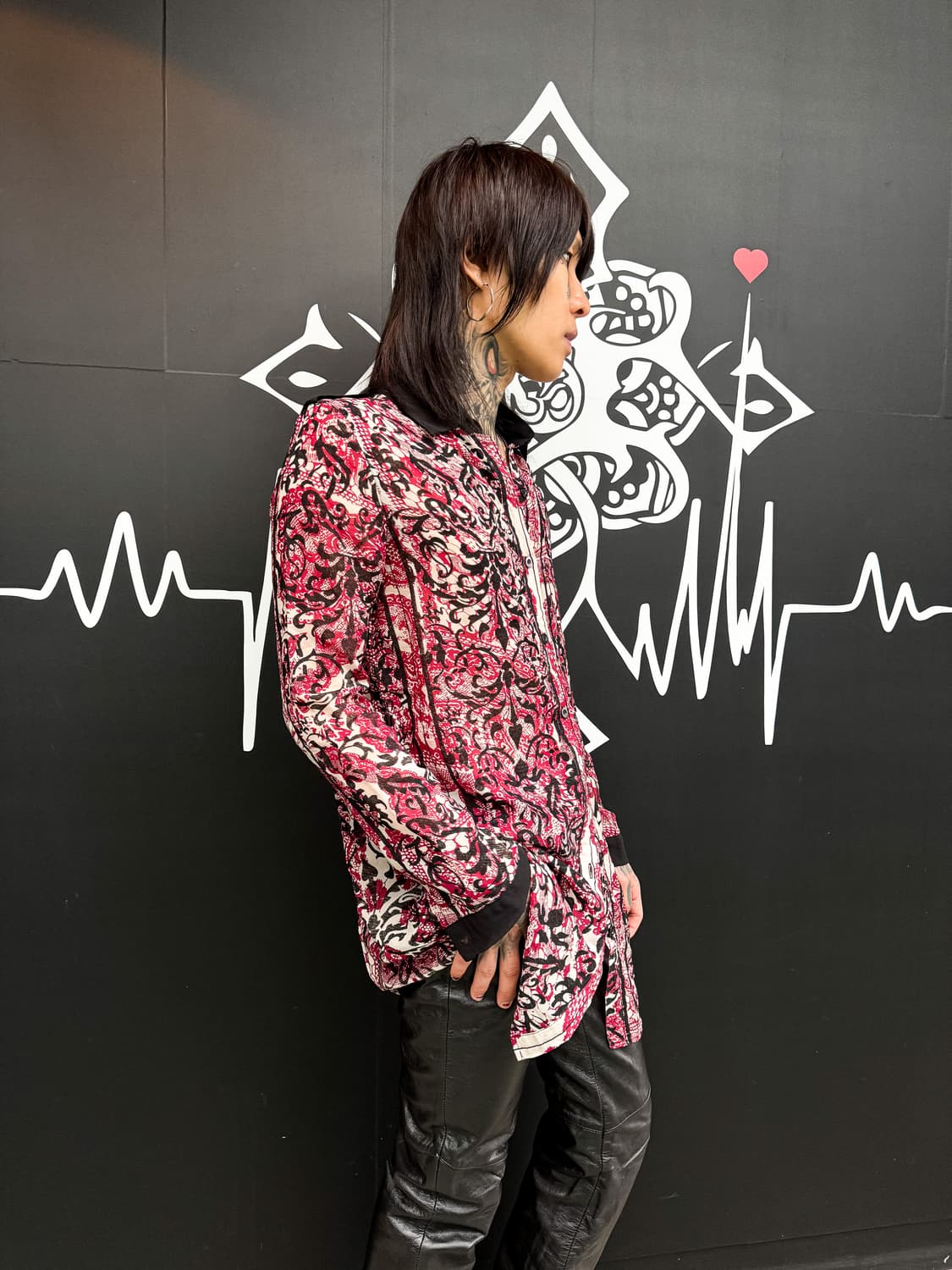 Damask Pattern Long Shirt 상품이미지5