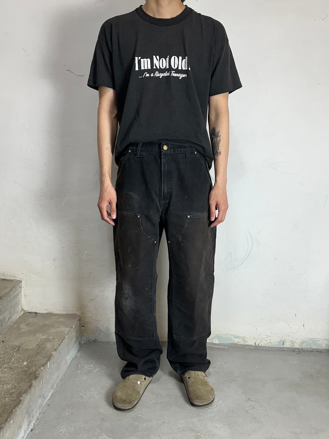 OG USA Made 칼하트 더블니 블랙 칼하트 B01 썩블니 상품이미지2