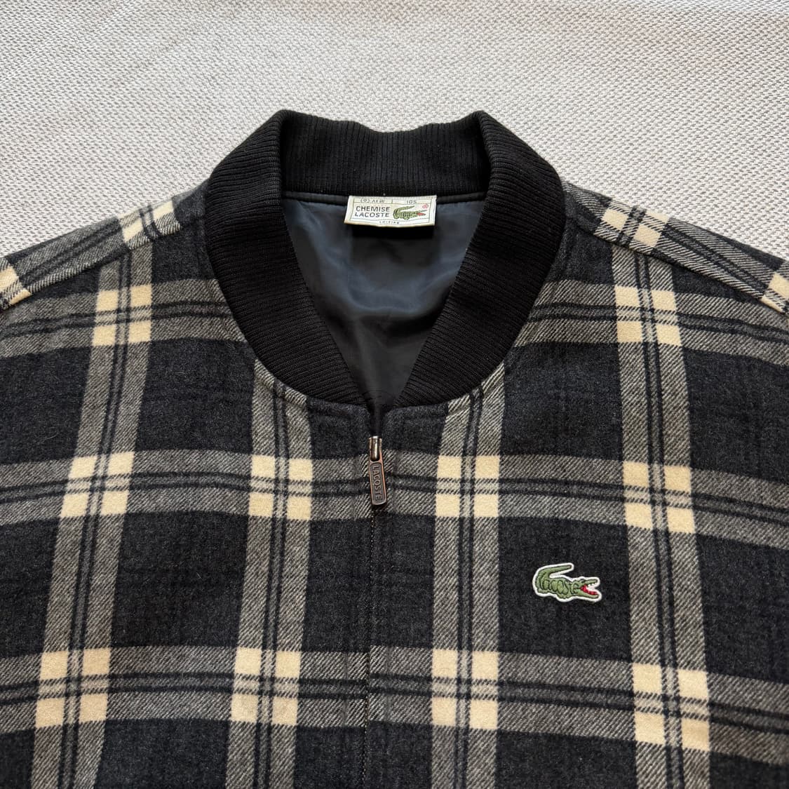 라코스테 올드스쿨 체크 블루종 자켓 상품이미지2