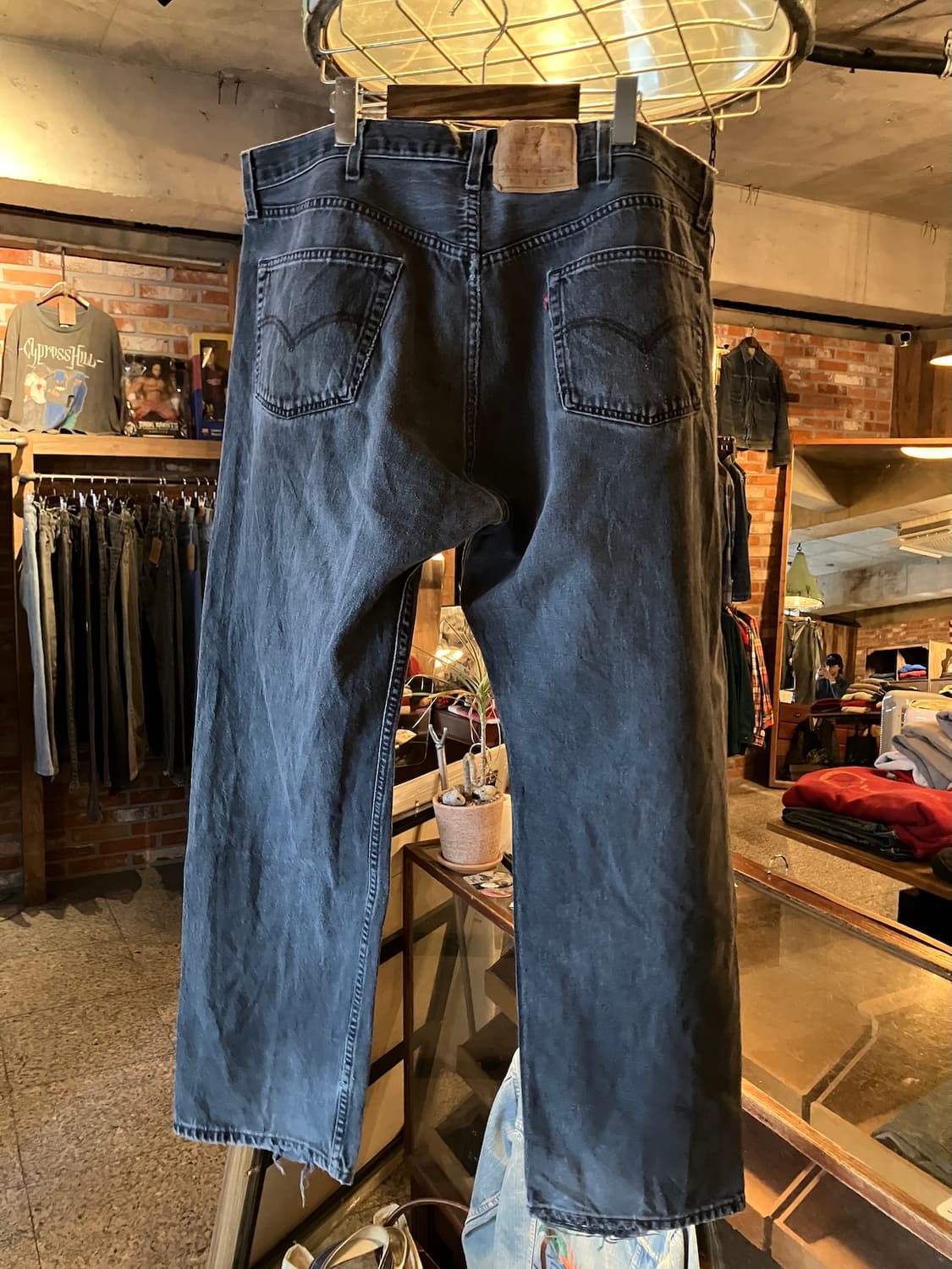 빅사이즈 90s USA 빈티지 리바이스 501 0660 블랙진 데님 팬츠 상품이미지5